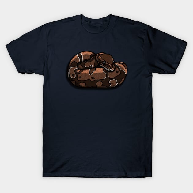 Ball Python Snake Coiled T-Shirt by shanestillz